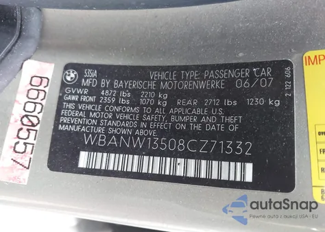 2008 BMW 535I from USA, damaged, VIN WBANW13508CZ71332